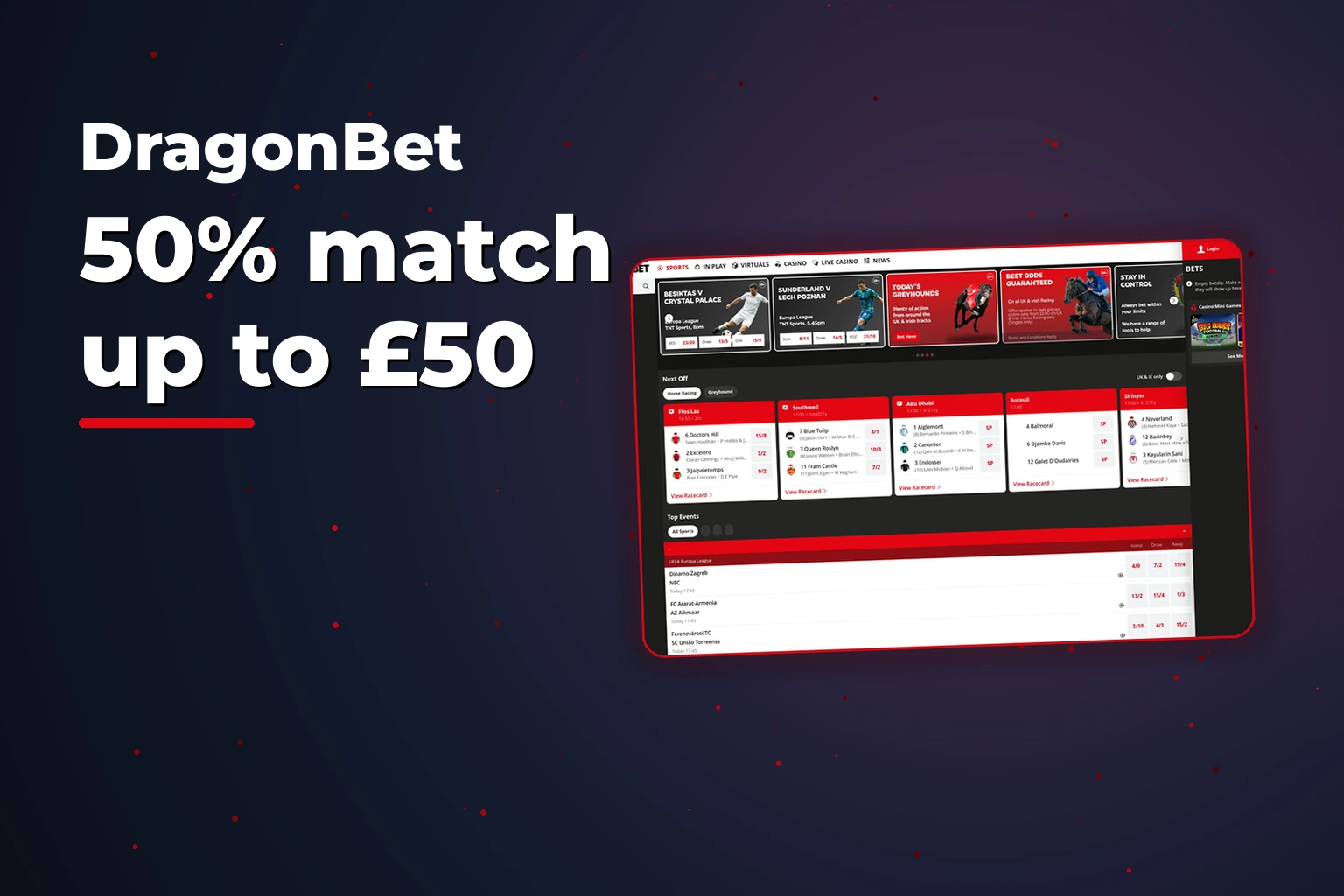 DragonBet UK: Official Licensed Bookmaker for Sports and Casino