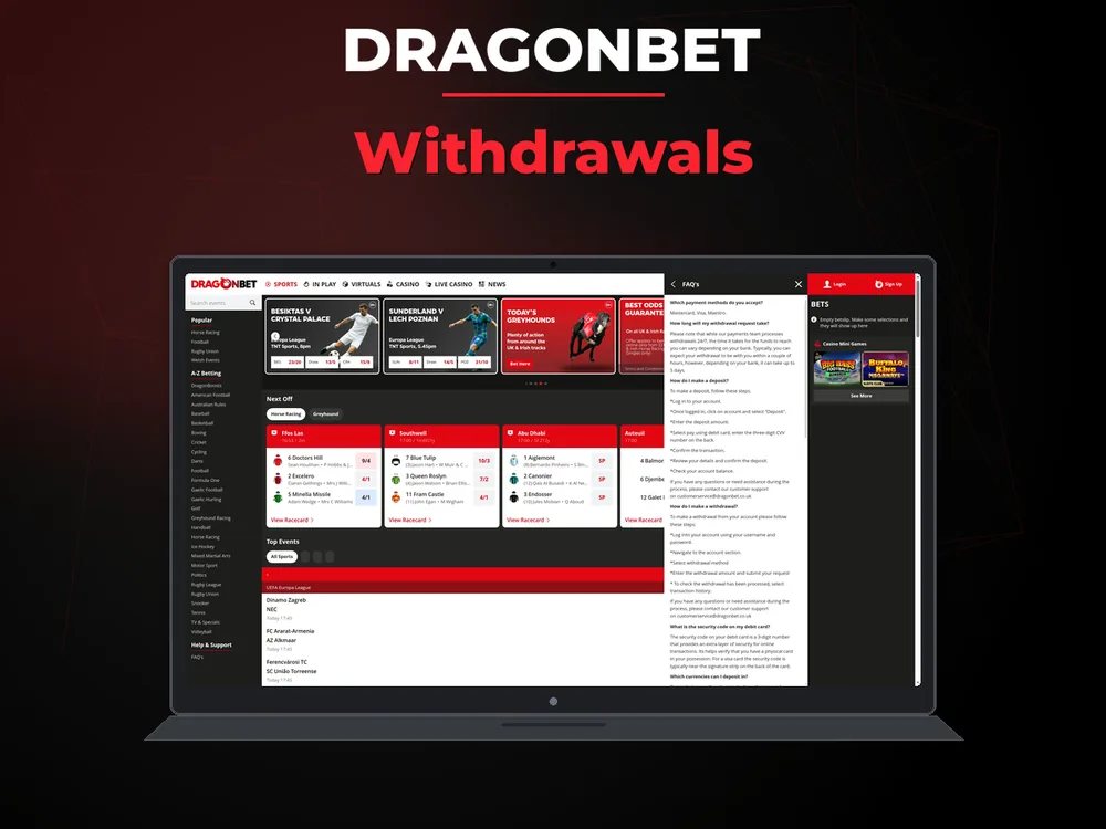 DragonBet - Withdrawals